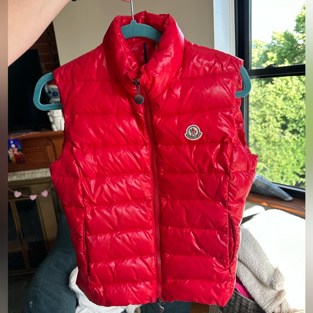 Moncler red vest size 1 (s)